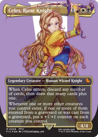 (209) Magic The Gathering Commander: Magic: The Gathering - FINAL FANTASY: Extras Single: Celes, Rune Knight (Surge Foil) Holo Mythic