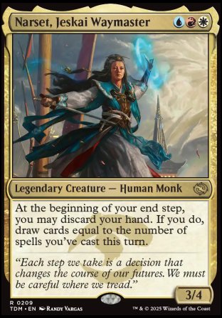 (209) Magic The Gathering Tarkir: Dragonstorm: Promos Single: Narset, Jeskai Waymaster (V.1)  Holo Rare
