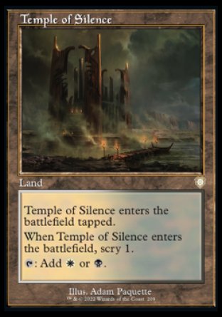 (209) Magic The Gathering Commander: The Brothers' War Single: Temple of Silence  Rare