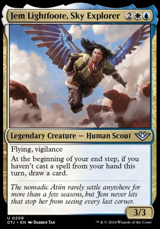 (209) Magic The Gathering Outlaws of Thunder Junction Single: Jem Lightfoote, Sky Explorer  Holo Uncommon