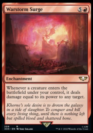(209) Magic The Gathering Universes Beyond: Warhammer 40000 Single: Warstorm Surge Holo Rare