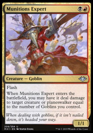 (209/254) Magic The Gathering Modern Horizons Single: Munitions Expert  Uncommon