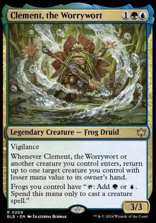 (209) Magic The Gathering Bloomburrow Single: Clement, the Worrywort  Rare
