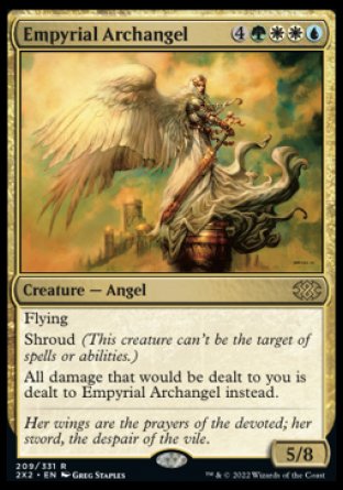 (209) Magic The Gathering Double Masters 2022 Single: Empyrial Archangel  Rare
