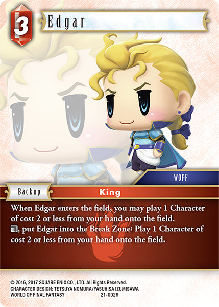 (002) Final Fantasy TCG Beyond Destiny Single: Edgar (21-002)  Rare