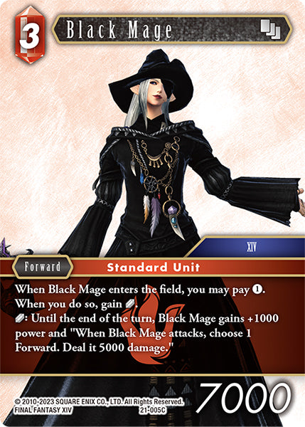 (005) Final Fantasy TCG Beyond Destiny Single: Black Mage (21-005)  Common