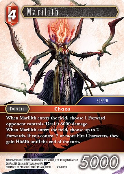(015) Final Fantasy TCG Beyond Destiny Single: Marilith (21-015) Holo Rare