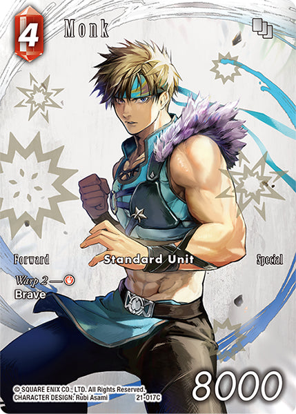 (017) Final Fantasy TCG Beyond Destiny Single: Monk (21-017) (V.2) Holo Common