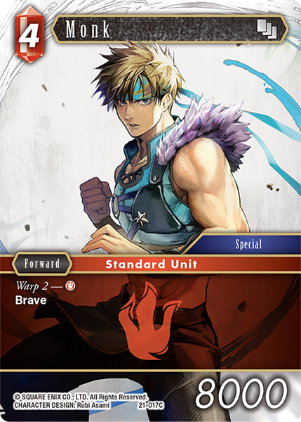 (017) Final Fantasy TCG Beyond Destiny Single: Monk (21-017) (V.1) Holo Common