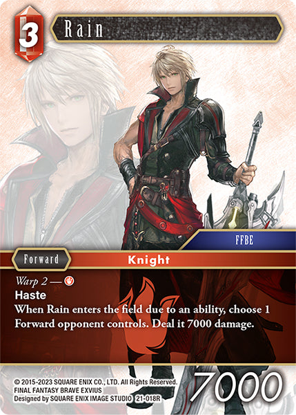 (018) Final Fantasy TCG Beyond Destiny Single: Rain (21-018)  Rare