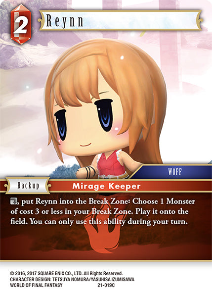 (019) Final Fantasy TCG Beyond Destiny Single: Reynn (21-019) Holo Common