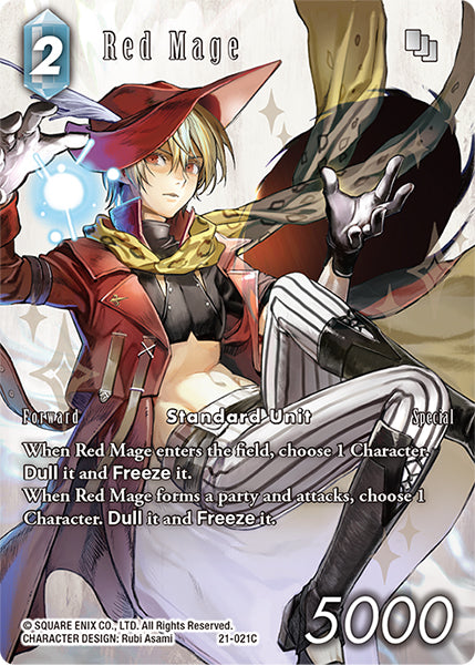 (021) Final Fantasy TCG Beyond Destiny Single: Red Mage (21-021) (V.2) Holo Common