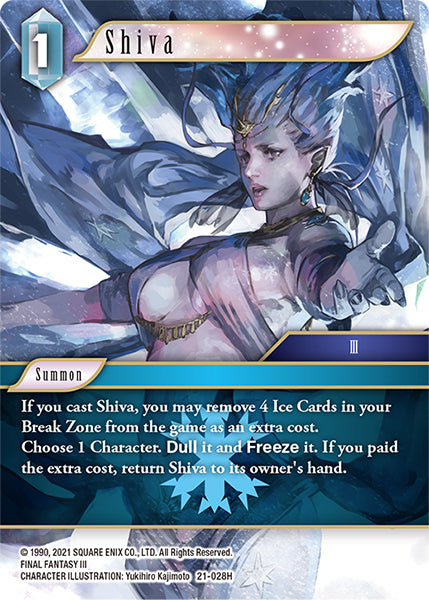 (028) Final Fantasy TCG Beyond Destiny Single: Shiva (21-028) (V.1) Holo Hero