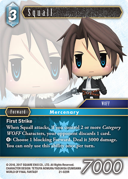 (029) Final Fantasy TCG Beyond Destiny Single: Squall (21-029)  Rare