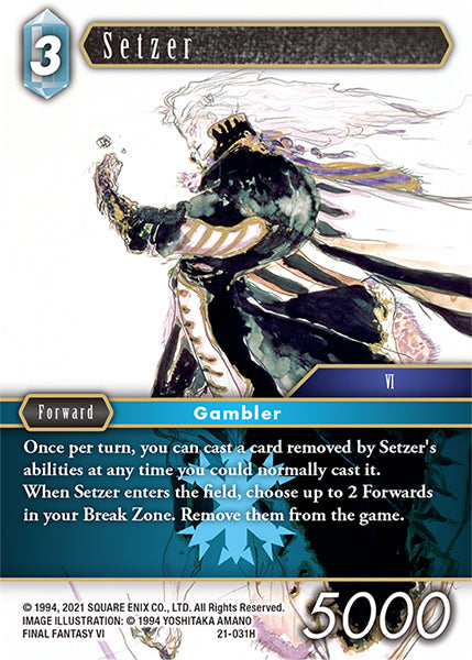 (031) Final Fantasy TCG Beyond Destiny Single: Setzer (21-031) Holo Hero