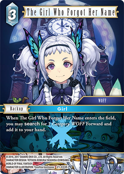 (033) Final Fantasy TCG Beyond Destiny Single: The Girl Who Forgot Her Name (21-033) (V.1) Holo Rare