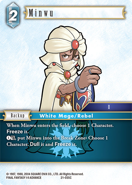 (035) Final Fantasy TCG Beyond Destiny Single: Minwu (21-035) Holo Common