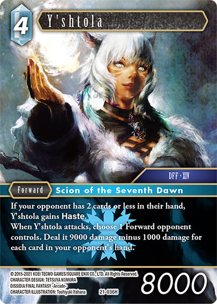 (036) Final Fantasy TCG Beyond Destiny Single: Y'shtola (21-036) (V.1) Holo Hero
