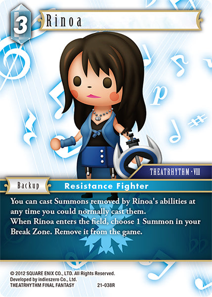 (038) Final Fantasy TCG Beyond Destiny Single: Rinoa (21-038)  Rare