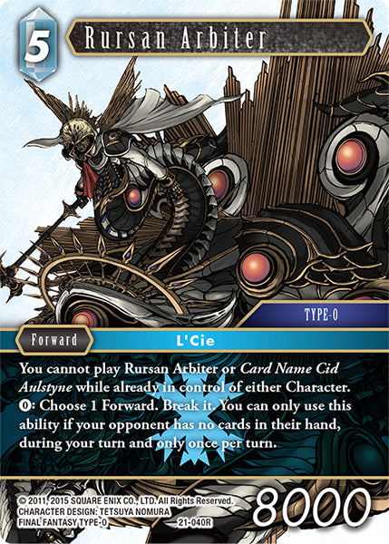 (040) Final Fantasy TCG Beyond Destiny Single: Rursan Arbiter (21-040) Holo Rare