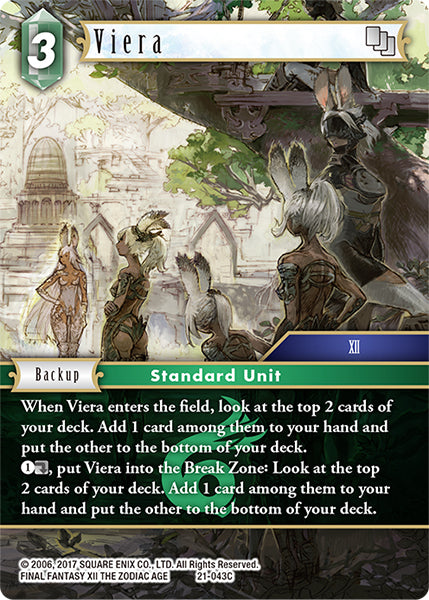 (043) Final Fantasy TCG Beyond Destiny Single: Viera (21-043) Holo Common