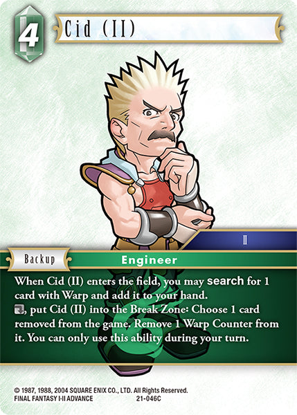 (046) Final Fantasy TCG Beyond Destiny Single: Cid (II) (21-046) Holo Common