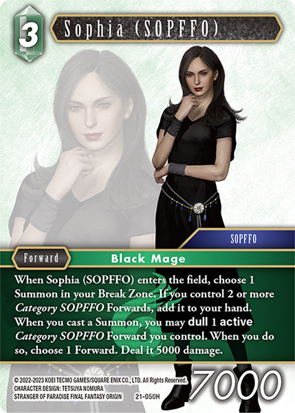 (050) Final Fantasy TCG Beyond Destiny Single: Sophia (SOPFFO) (21-050) Holo Hero