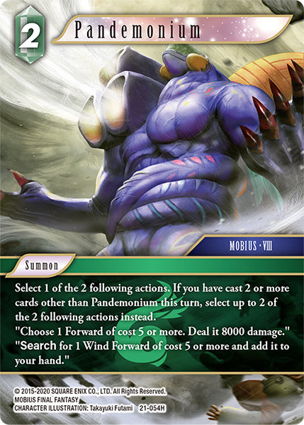 (054) Final Fantasy TCG Beyond Destiny Single: Pandemonium (21-054) Holo Hero
