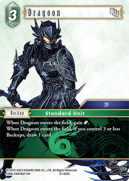 (059) Final Fantasy TCG Beyond Destiny Single: Dragoon (21-059) Holo Common