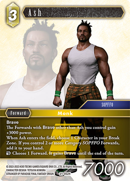(062) Final Fantasy TCG Beyond Destiny Single: Ash (21-062)  Hero