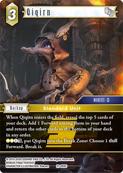 (068) Final Fantasy TCG Beyond Destiny Single: Qiqirn (21-068) Holo Common