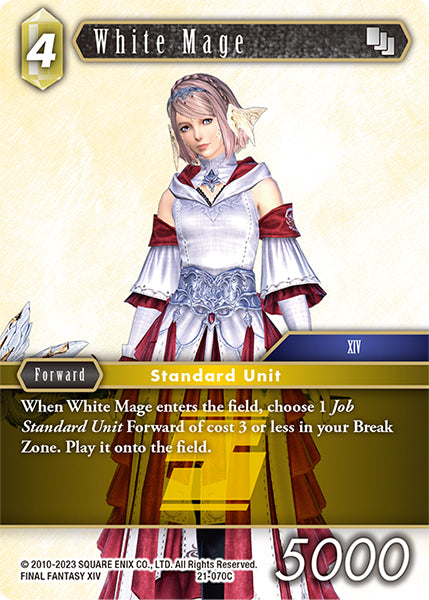 (070) Final Fantasy TCG Beyond Destiny Single: White Mage (21-070) Holo Common