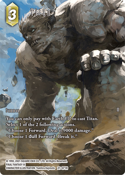 (071) Final Fantasy TCG Beyond Destiny Single: Titan (21-071) (V.2) Holo Hero