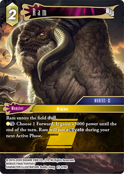 (078) Final Fantasy TCG Beyond Destiny Single: Ram (21-078)  Common