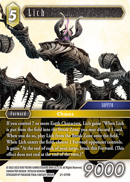(079) Final Fantasy TCG Beyond Destiny Single: Lich (21-079) Holo Rare