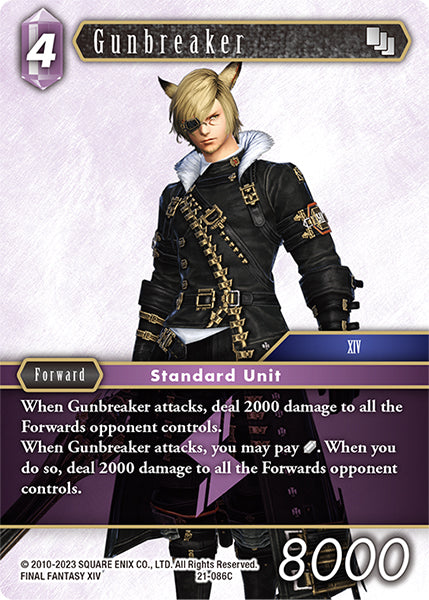 (086) Final Fantasy TCG Beyond Destiny Single: Gunbreaker (21-086) Holo Common