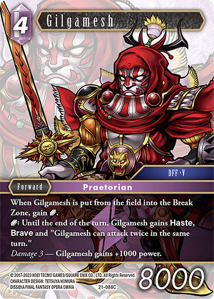 (088) Final Fantasy TCG Beyond Destiny Single: Gilgamesh (21-088)  Common