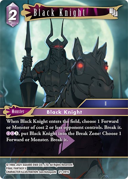 (091) Final Fantasy TCG Beyond Destiny Single: Black Knight (21-091) (V.1) Holo Common