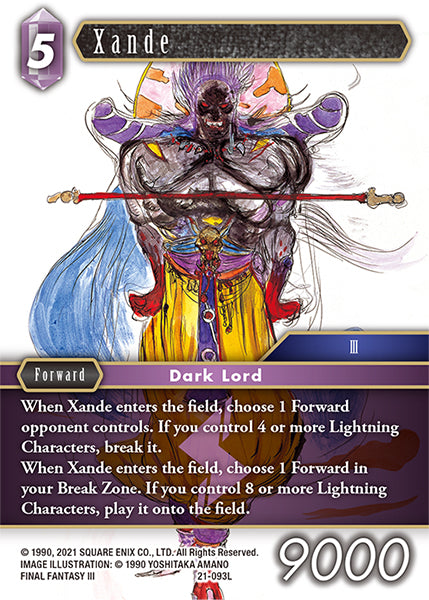 (093) Final Fantasy TCG Beyond Destiny Single: Xande (21-093) Holo Legend