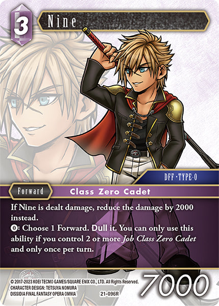 (096) Final Fantasy TCG Beyond Destiny Single: Nine (21-096)  Rare