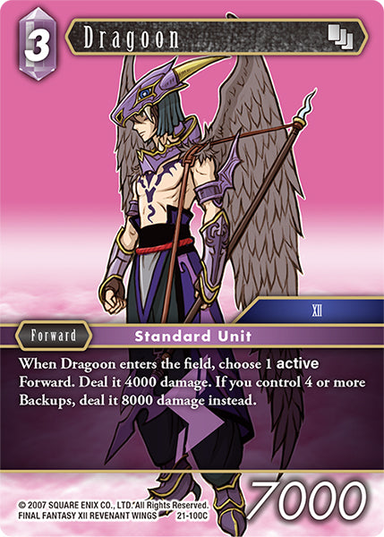 (100) Final Fantasy TCG Beyond Destiny Single: Dragoon (21-100)  Common