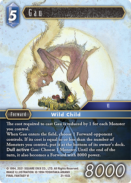 (102) Final Fantasy TCG Beyond Destiny Single: Gau (21-102) Holo Legend