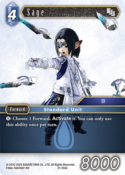 (104) Final Fantasy TCG Beyond Destiny Single: Sage (21-104) Holo Common