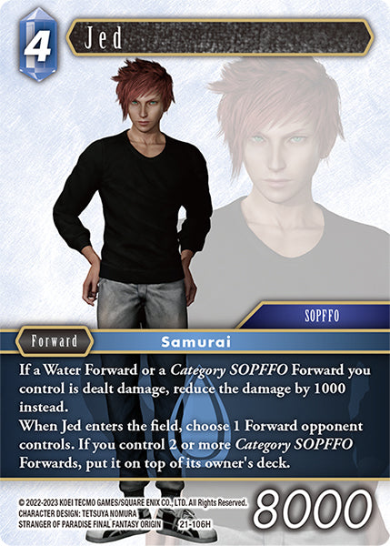 (106) Final Fantasy TCG Beyond Destiny Single: Jed (21-106) Holo Hero