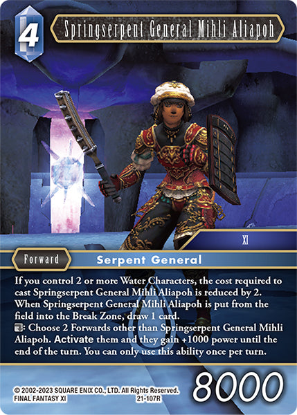 (107) Final Fantasy TCG Beyond Destiny Single: Springserpent General Mihli Aliapoh (21-107) Holo Rare