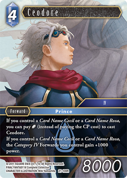 (108) Final Fantasy TCG Beyond Destiny Single: Ceodore (21-108) (V.1) Holo Rare