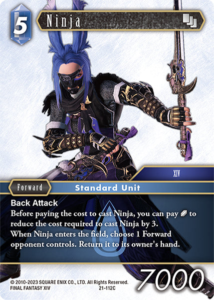 (112) Final Fantasy TCG Beyond Destiny Single: Ninja (21-112) Holo Common
