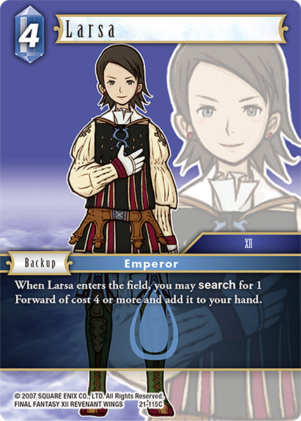 (115) Final Fantasy TCG Beyond Destiny Single: Larsa (21-115) Holo Common