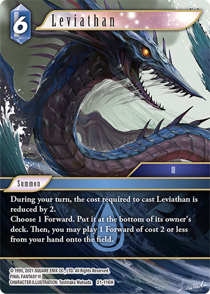 (116) Final Fantasy TCG Beyond Destiny Single: Leviathan (21-116) (V.1) Holo Hero