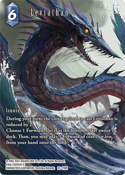 (116) Final Fantasy TCG Beyond Destiny Single: Leviathan (21-116) (V.2) Holo Hero